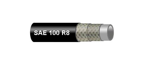 Mangueira de borracha trançada de fibra SAE 100 R3